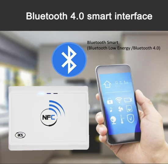 Mini lettore di smart card NFC RFID portatile USB senza contatto Bluetooth da 13,56 MHz (ACR1311U