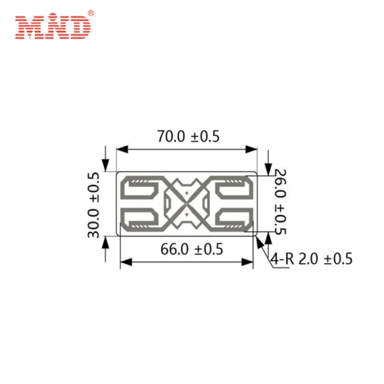 Tag/etichetta/adesivo RFID UHF passivo a lungo raggio con chip M4qt campione gratuito